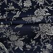 Japanese brocade, dark blue and silver