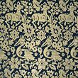 Blue and gold brocade fabric for medieval clothing from 100% silk © Sartor Bohemia