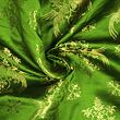 Green and gold brocade fabric for medieval clothing from 100% silk © Sartor Bohemia