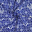 Block print fabric for medieval clothing from 100% linen © Sartor Bohemia