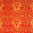 Red and gold brocade fabric for medieval clothing from 100% silk © Sartor Bohemia