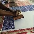 Hand printing with a wooden block