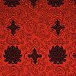 Brocade water lily, black and red