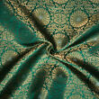 Brocade Lucca, handwoven silk with gold, emerald