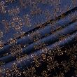 Brocade with embellished crosses, bronze and blue