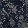 Japanese brocade, dark blue and silver