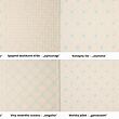 Sashiko fabric panel with eight patterns, cream