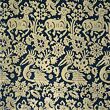 Blue and gold brocade fabric for medieval clothing from 100% silk © Sartor Bohemia