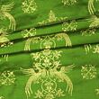 Green and gold brocade fabric for medieval clothing from 100% silk © Sartor Bohemia