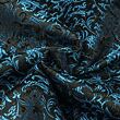 Brocade ornaments, turquoise and black