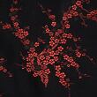 Brocade Sakura, black and red