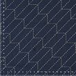Sashiko fabric panel with eight patterns, indigo blue