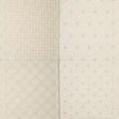 Sashiko fabric panel with eight patterns, cream