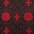 Brocade Water Lily, red and black