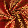 Red brocade fabric for medieval clothing from 100% silk © Sartor Bohemia