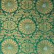 Brocade Lucca, handwoven silk with gold, emerald