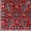 Dragon brocade, red
