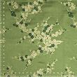 Brocade Sakura, gold and olive