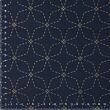 Sashiko fabric panel with eight patterns, indigo blue