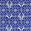 Block print fabric for medieval clothing from 100% linen © Sartor Bohemia