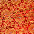 Red and gold brocade fabric for medieval clothing from 100% silk © Sartor Bohemia