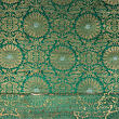 Brocade Lucca, handwoven silk with gold, emerald
