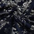 Japanese brocade, dark blue and silver