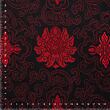 Brocade Water Lily, red and black