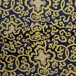 Brocade Water Lily, gold and dark blue, seconds