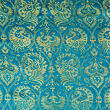 Blue and gold brocade fabric for medieval clothing from 100% silk © Sartor Bohemia