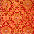 Red and gold brocade fabric for medieval clothing from 100% silk © Sartor Bohemia