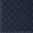 Sashiko fabric panel with eight patterns, indigo blue