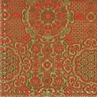 Brocade Ming, red and olive