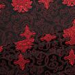 Brocade Water Lily, red and black