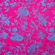 Japanese brocade, fuchsia and blue