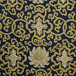 Brocade Water Lily, gold and dark blue, seconds