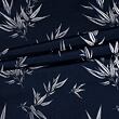 Brocade fabric bamboo, blue and silver