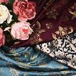 Blue and gold brocade fabric for medieval clothing from 100% silk © Sartor Bohemia