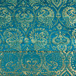 Blue and gold brocade fabric for medieval clothing from 100% silk © Sartor Bohemia