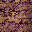 Gold brocade fabric with gothic pattern from mulberry silk © Sartor Bohemia