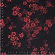 Brocade large Sakura, black and red