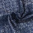 Noble brocade, silver and dark blue