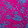 Japanese brocade, fuchsia and blue