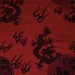 Čínský brokát s drakem, černo-červený