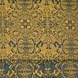 Blue damask fabric for medieval clothing from 100% silk © Sartor Bohemia