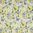 Lightweight poplin dress fabric, rayon blend, yellow floral print