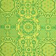 Brocade Ming, green and yellow