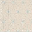 Sashiko fabric panel with eight patterns, cream