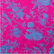 Japanese brocade, fuchsia and blue