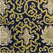 Brocade Water Lily, gold and dark blue, seconds